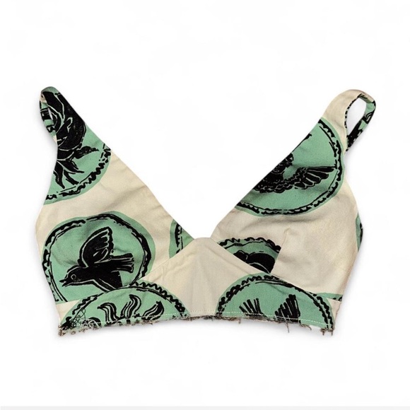 Zara Tops - Zara Mint & White Graphic Bralette